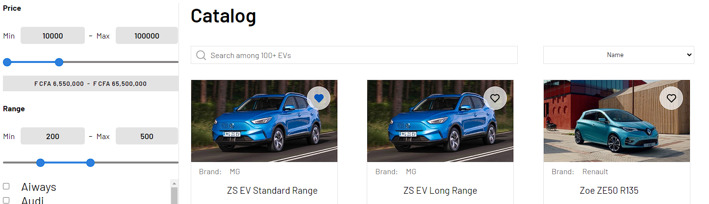 EV-Dex app screenshot